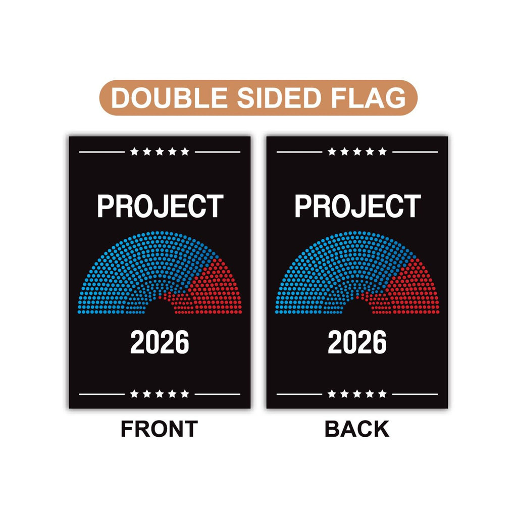 Project 2026 Protest Garden Flag, Double Sided, No Kings In America, Anti-Trump Flag