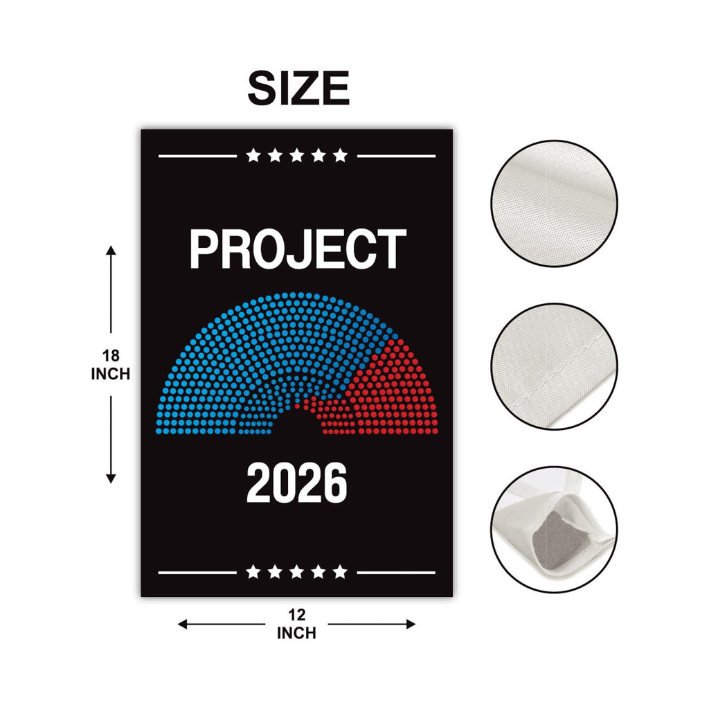 Project 2026 Protest Garden Flag, Double Sided, No Kings In America, Anti-Trump Flag