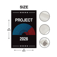 Project 2026 Protest Garden Flag, Double Sided, No Kings In America, Anti-Trump Flag