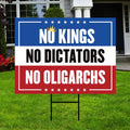 No Kings No Dictators Yard Sign, Resist Hate Lawn Sign, Anti-Trump Sign