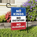 No Kings No Dictators Garden Flag, 12x18 Inch Double Sided, Resist Hate, Anti-Trump Flag