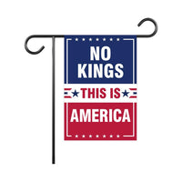 No Kings Protect Democracy Garden Flag, 12x18 Inch Double Sided, Resist Hate, Anti-Trump Flag