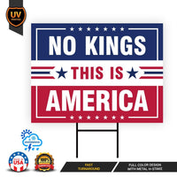 No Kings Protect Democracy Yard Sign, Resist Hate Lawn Sign, Anti-Trump Sign