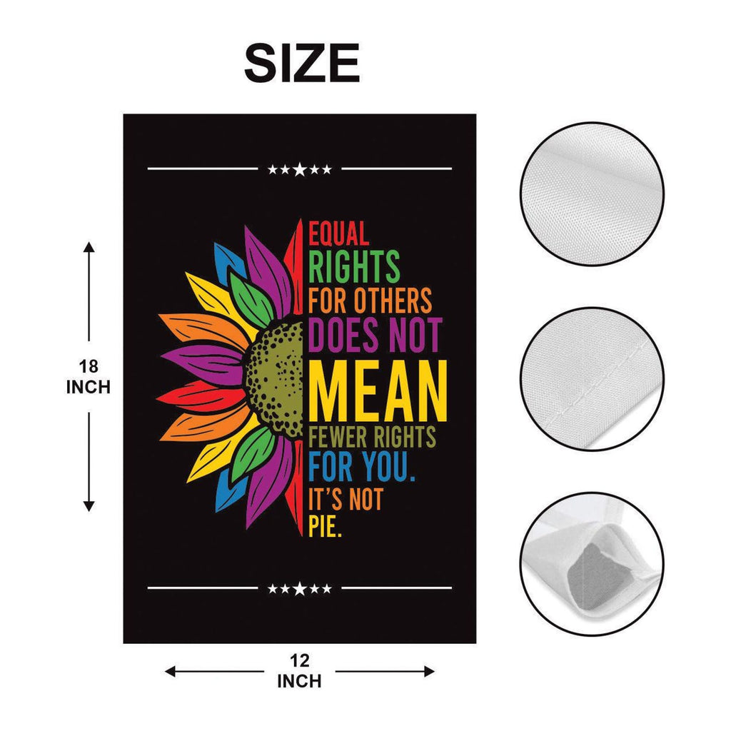 Equal Rights, No Kings In America Garden Flag, Double Sided, Resist Hate Flag