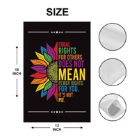 Equal Rights, No Kings In America Garden Flag, Double Sided, Resist Hate Flag