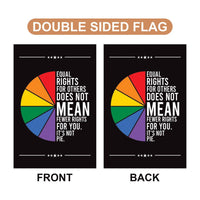 Equal Rights, No Kings In America Garden Flag, Double Sided, Resist Hate Flag
