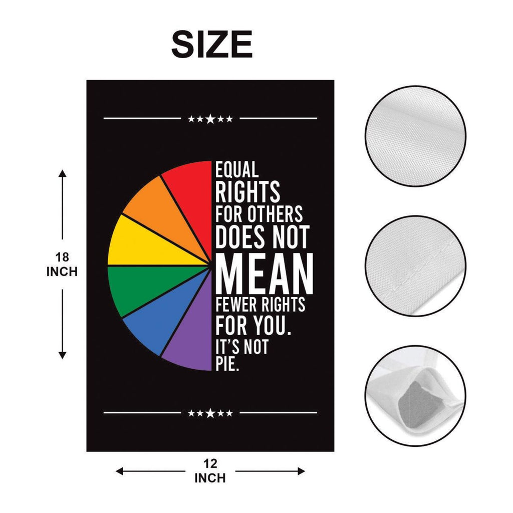 Equal Rights, No Kings In America Garden Flag, Double Sided, Resist Hate Flag