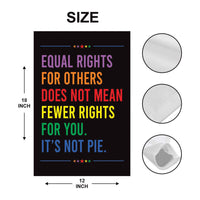 Equal Rights, No Kings In America Garden Flag, Double Sided, Resist Hate Flag