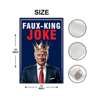Faux King Joke, No Kings In America Garden Flag, Double Sided, Resist Hate Flag
