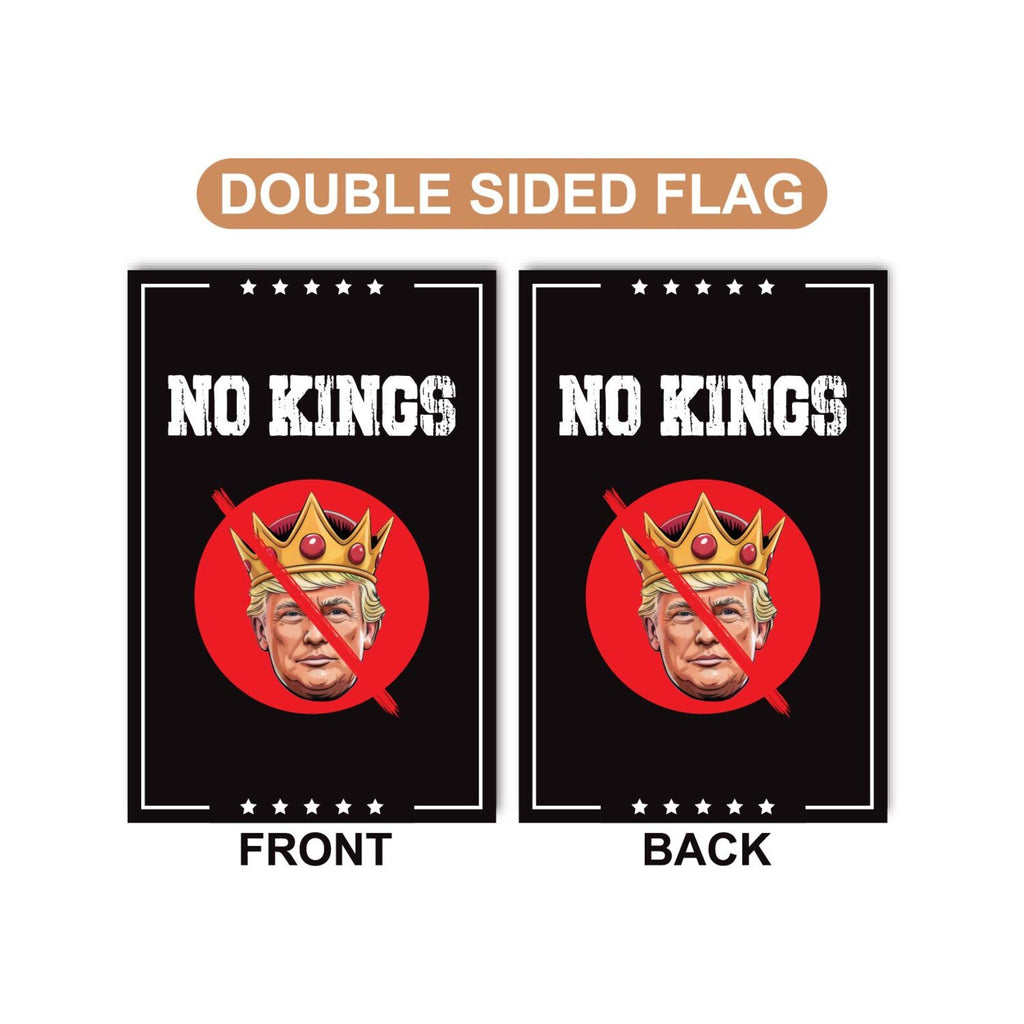 No Kings In America Garden Flag, Double Sided, Resist Hate Flag, Anti-Trump Flag