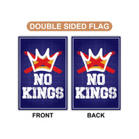 No Kings In America Garden Flag, 12x18 Inch Double Sided, Resist Hate Flag, Anti-Trump Flag, Resist Racism Flag, Resist Fascism Flag