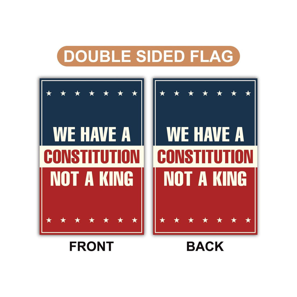 No Kings In America Garden Flag, 12x18 Inch Double Sided, Resist Hate Flag, Anti-Trump Flag, Resist Racism Flag, Resist Fascism Flag