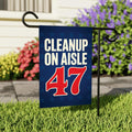 Clean Up on Aisle 47, No Kings Garden Flag, Double Sided, Resist Hate Flag, Anti-Trump Flag, Resist Racism Flag, Resistance Fascism Flag