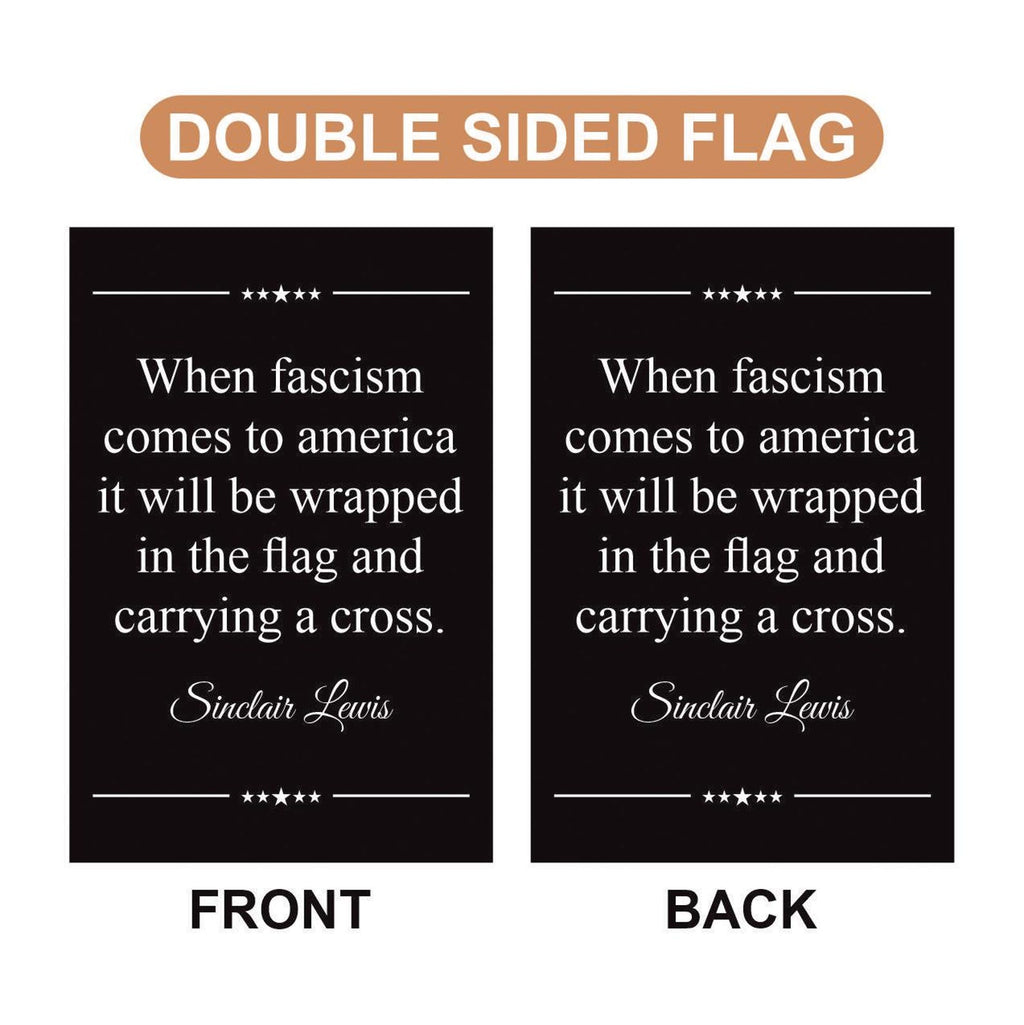 When Fascism Comes to America Protest Garden Flag, Double Sided, Resist Hate, Anti-Trump, Resist Racism, Resist Fascism Flag