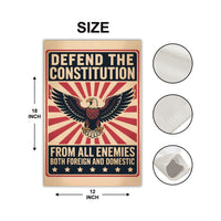 Defend the Constitution Garden Flag, 12x18 Inch Double Sided, Resist Hate Flag