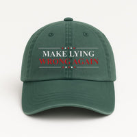Make Lying Wrong Again Embroidered Hat, Hat Gift For Anti MAGA, Anti-Trump Hat