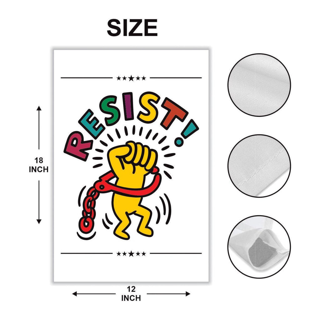 Rejecting Kings Since 1776 Garden Flag, 12x18 Inch Double Sided, Resist Hate, Anti-Trump Sign, Resist Racism Flag, Resist Fascism Sign