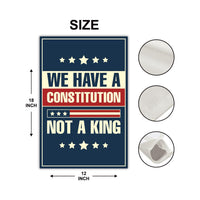 No Kings In America Garden Flag, 12x18 Inch Double Sided, Resist Hate Flag