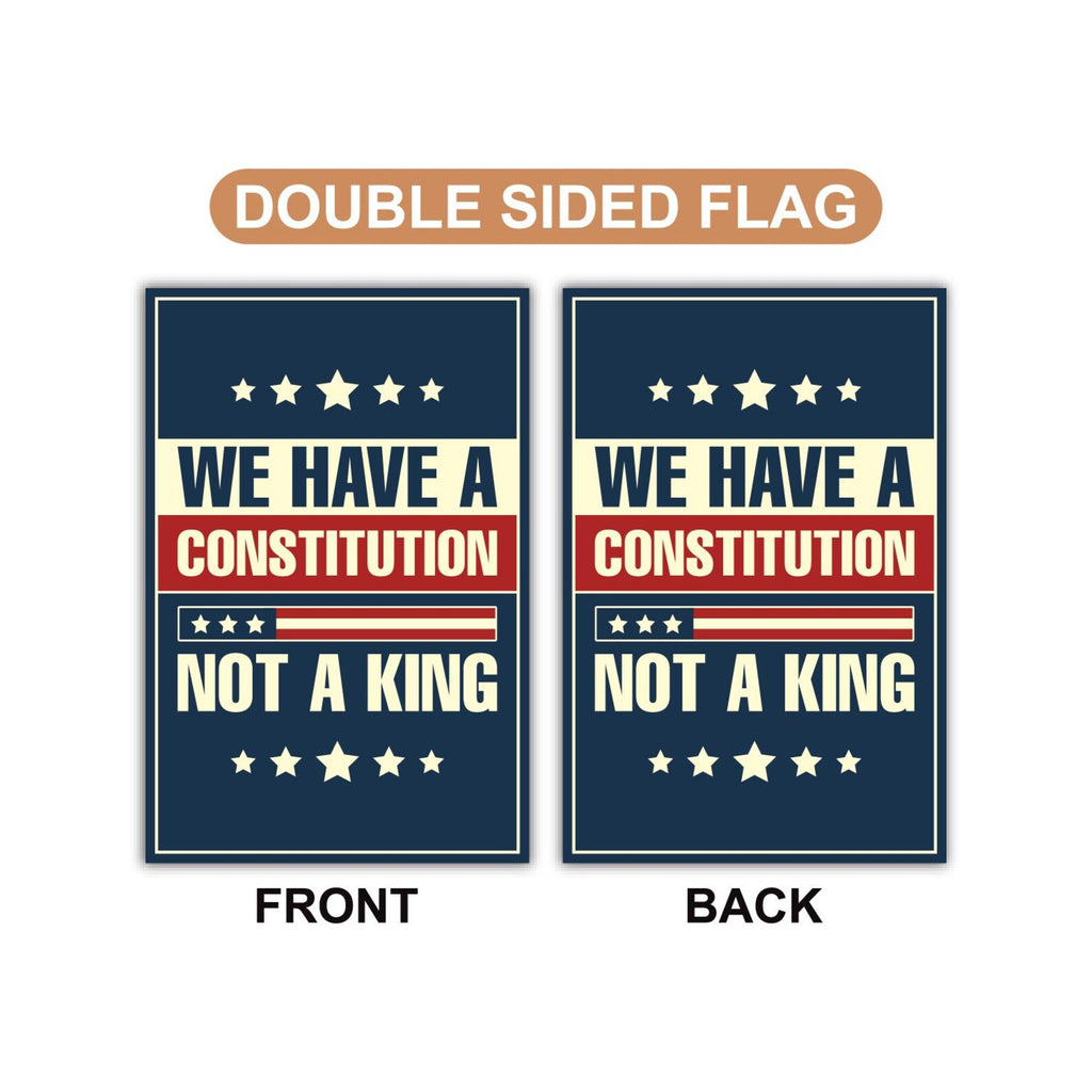 No Kings In America Garden Flag, 12x18 Inch Double Sided, Resist Hate Flag
