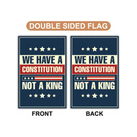 No Kings In America Garden Flag, 12x18 Inch Double Sided, Resist Hate Flag