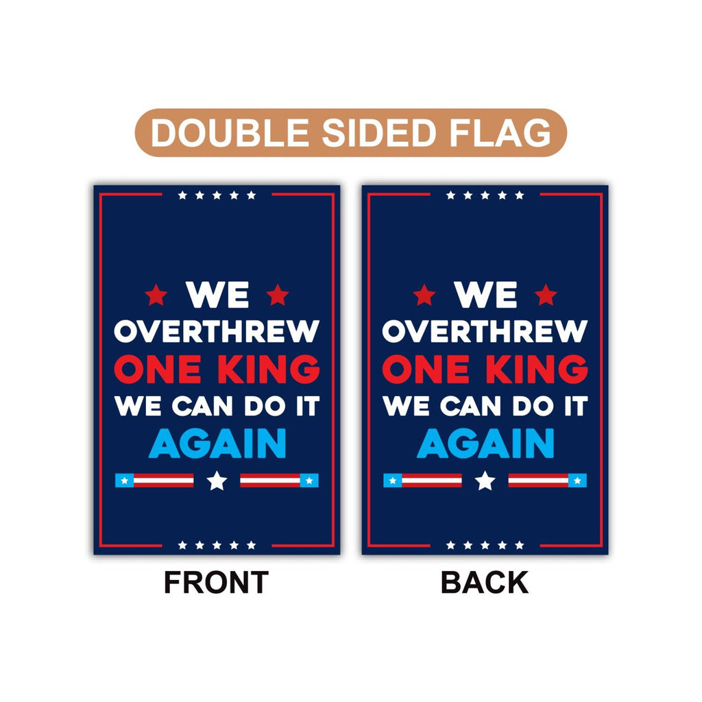 No Kings In America Garden Flag, 12x18 Inch Double Sided, Resist Hate Flag