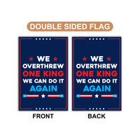 No Kings In America Garden Flag, 12x18 Inch Double Sided, Resist Hate Flag