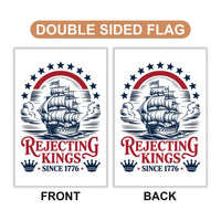No Kings In America Garden Flag, 12x18 Inch Double Sided, Resist Hate Flag