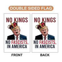 No Kings In America Garden Flag, 12x18 Inch Double Sided, Resist Hate Flag