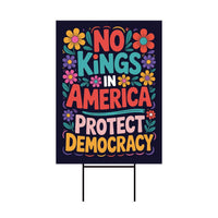 No Kings No Dictators Yard Sign, Resist Hate Lawn Sign, Anti-Trump Sign