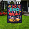 No Kings No Dictators Yard Sign, Resist Hate Lawn Sign, Anti-Trump Sign