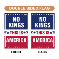 No Kings Protect Democracy Garden Flag, 12x18 Inch Double Sided, Resist Hate, Anti-Trump Flag