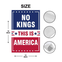 No Kings Protect Democracy Garden Flag, 12x18 Inch Double Sided, Resist Hate, Anti-Trump Flag