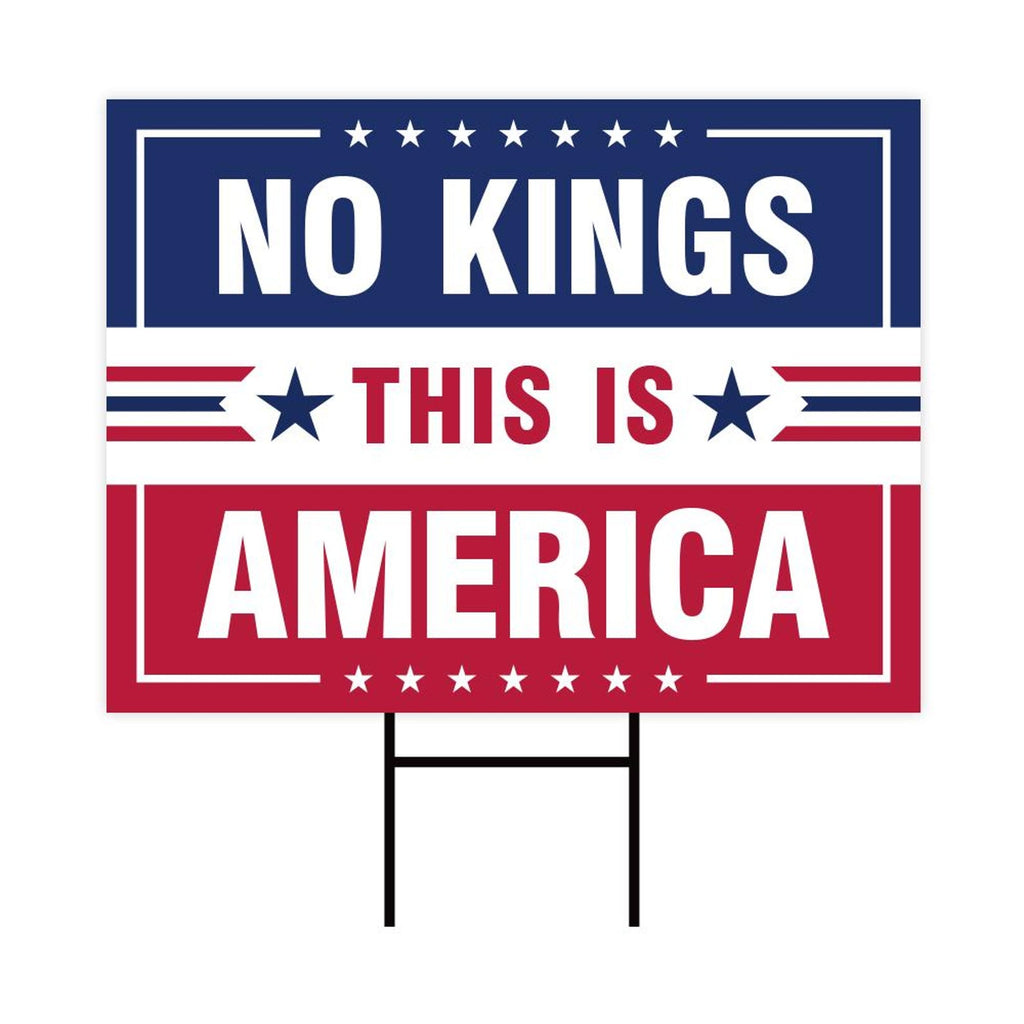 No Kings Protect Democracy Yard Sign, Resist Hate Lawn Sign, Anti-Trump Sign
