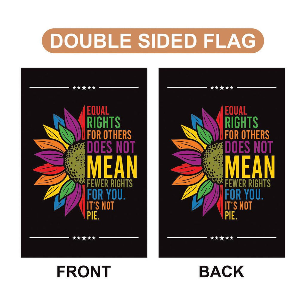 Equal Rights, No Kings In America Garden Flag, Double Sided, Resist Hate Flag