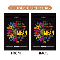 Equal Rights, No Kings In America Garden Flag, Double Sided, Resist Hate Flag