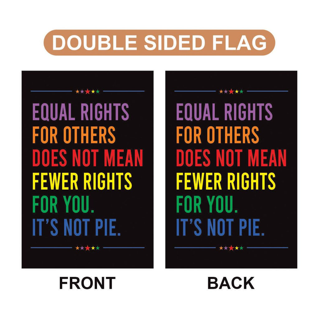 Equal Rights, No Kings In America Garden Flag, Double Sided, Resist Hate Flag