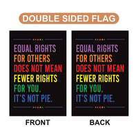 Equal Rights, No Kings In America Garden Flag, Double Sided, Resist Hate Flag