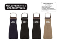 Personalized Logo Embroidered Apron, Custom Business Kitchen Apron, Branded Staff Apron with Pockets, Custom Business Apron, Café Uniform