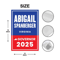 Abigail Spanberger For Virginia Governor 2025 Garden Flag, Double Sided, 2025 Governor Flag, Elections Flag, Race Red White & Blue Flag