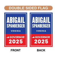 Abigail Spanberger For Virginia Governor 2025 Garden Flag, Double Sided, 2025 Governor Flag, Elections Flag, Race Red White & Blue Flag