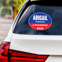 Abigail Spanberger For Virginia Governor 2025 Vinyl Sticker, Vote Abigail Spanberger Decal, Governor Elections Bumper Sticker