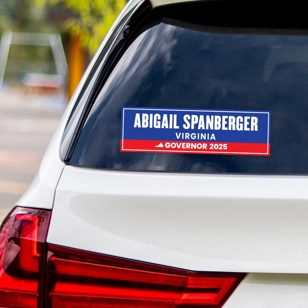 Abigail Spanberger For Virginia Governor 2025 Vinyl Sticker, Vote Abigail Spanberger Decal, Governor Elections Bumper Sticker
