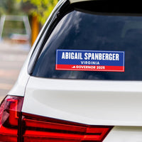Abigail Spanberger For Virginia Governor 2025 Vinyl Sticker, Vote Abigail Spanberger Decal, Governor Elections Bumper Sticker