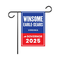 Winsome Earle-Sears For Virginia Governor 2025 Garden Flag, Double Sided, 2025 Governor Flag, Elections Sign, Race Red White & Blue Flag