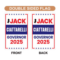 Jack Ciattarelli For New Jersey Governor 2025 Garden Flag, Double Sided, 2025 Governor Flag, Elections Flag, Race Red White & Blue Flag