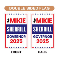Mikie Sherrill For New Jersey Governor 2025 Garden Flag, Double Sided, 2025 Governor Flag, Elections Flag, Race Red White & Blue Flag