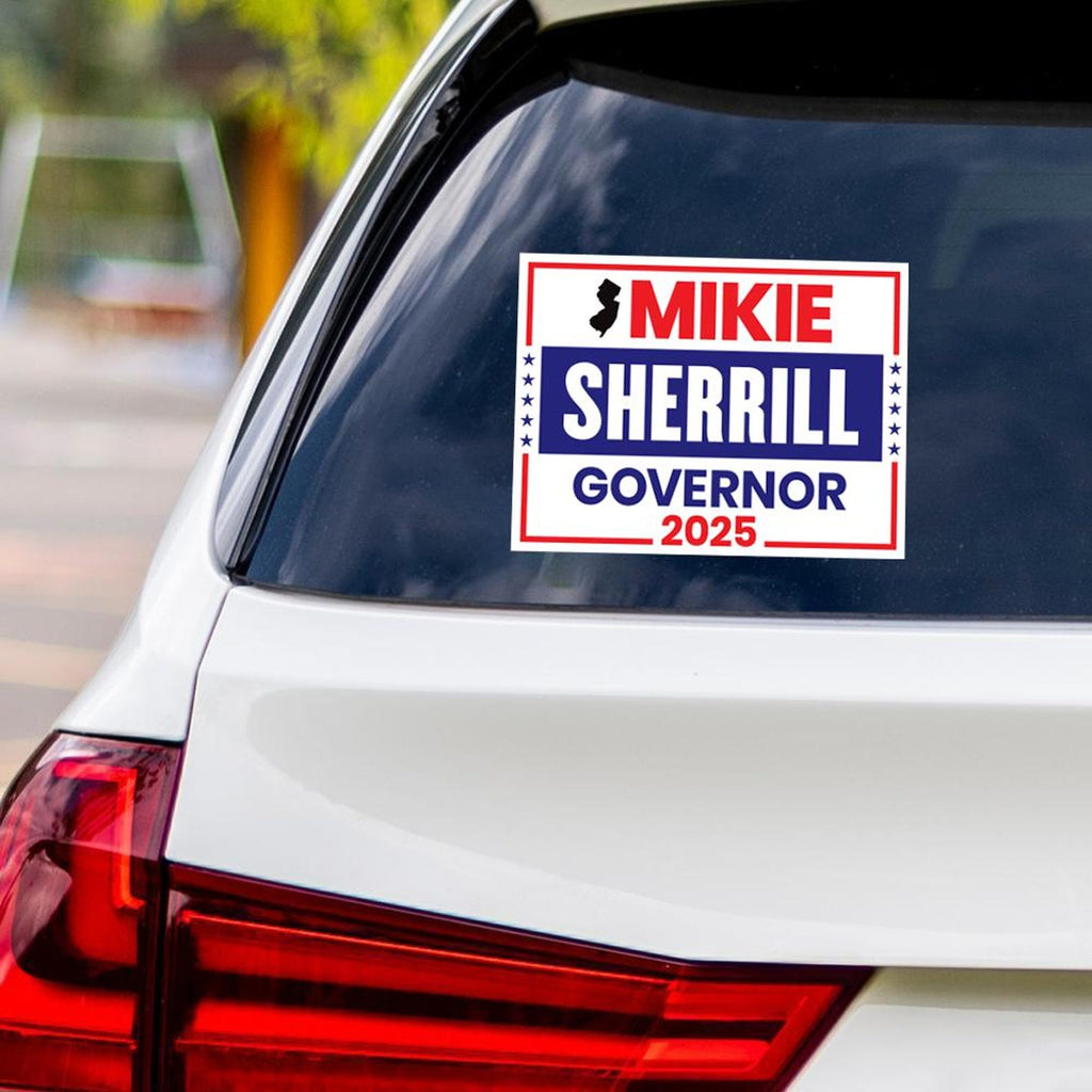 Mikie Sherrill For New Jersey Governor 2025 Vinyl Sticker, Vote Mikie Sherrill Decal, Governor Elections 2025 Bumper Sticker