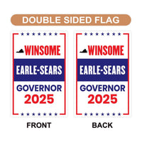 Winsome Earle-Sears For Virginia Governor 2025 Garden Flag, Double Sided, 2025 Governor Flag, Elections Sign, Race Red White & Blue Flag