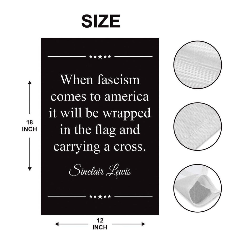 When Fascism Comes to America Protest Garden Flag, Double Sided, Resist Hate, Anti-Trump, Resist Racism, Resist Fascism Flag