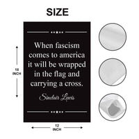 When Fascism Comes to America Protest Garden Flag, Double Sided, Resist Hate, Anti-Trump, Resist Racism, Resist Fascism Flag